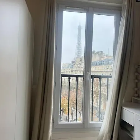 Vue Tour Eiffel Trocadero Paříž