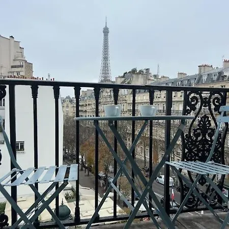 Vue Tour Eiffel Trocadero Apartmán Paříž