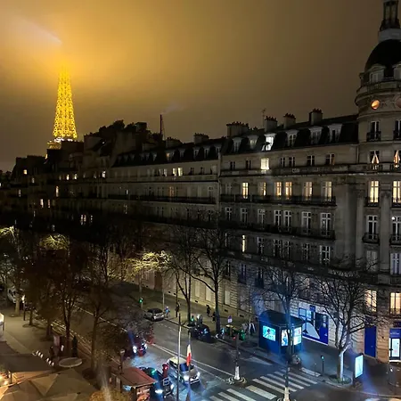 Vue Tour Eiffel Trocadero Apartmán Paříž